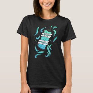 Mermaid Hair Don’t Care Blue Cartoon Dye Bottle T-Shirt