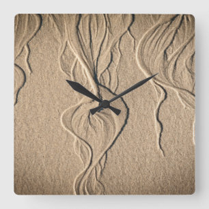 Mermaid Hair on the Beach Square Wall Clock