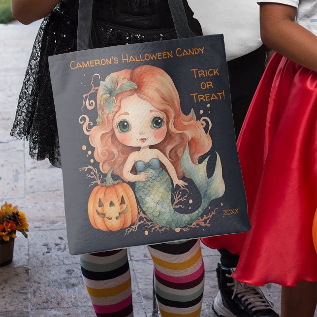 Mermaid Halloween Candy Trick or Treat   Tote Bag (Creator Uploaded)