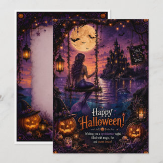 mermaid halloween card