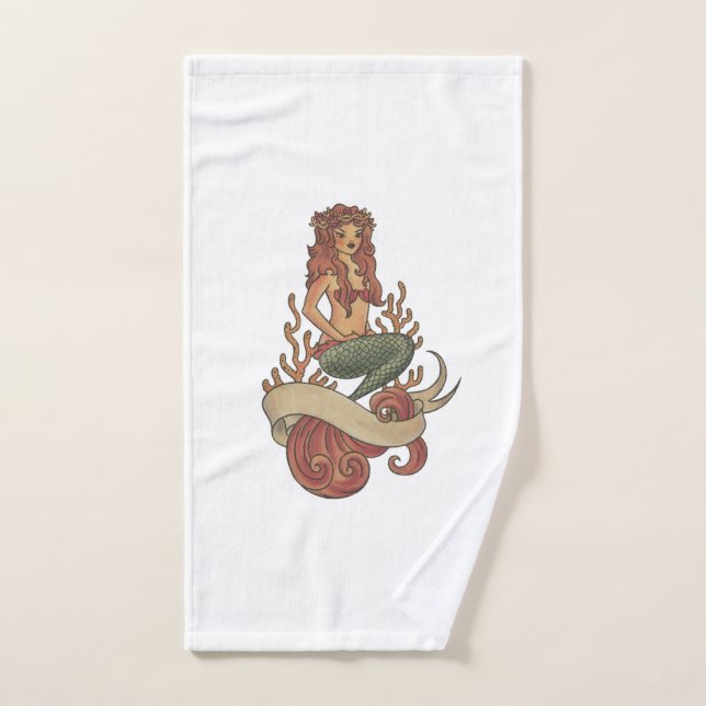 mermaid hand towel (Hand Towel)