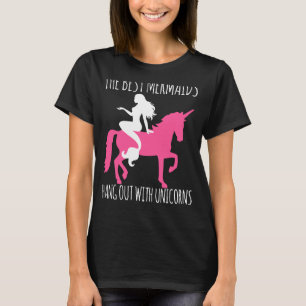 Mermaid Hangout With Unicorns Men Women Man Woman  T-Shirt