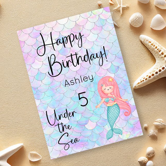 Mermaid Happy Birthday Card (Creator Uploaded)