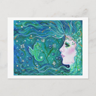 Mermaid Harmony postcard By Renee Lavoie