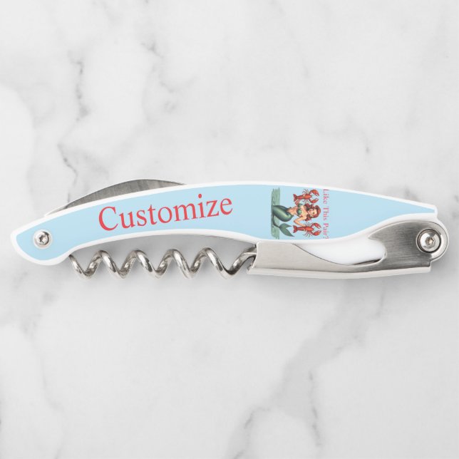 Mermaid Holding Lobsters Thunder_Cove Corkscrew (Back)