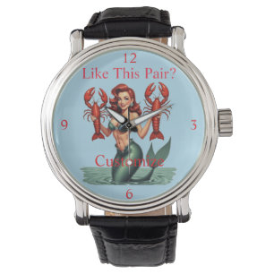 Mermaid Holding Lobsters Thunder_Cove Watch