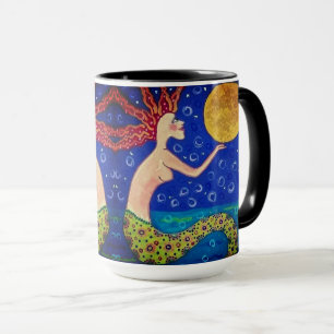 Mermaid Holding Moon Mug