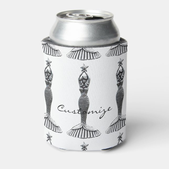 Mermaid Holding Star Thunder_Cove Can Cooler (Can Back)