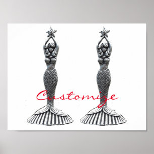 Mermaid Holding Star Thunder_Cove Poster