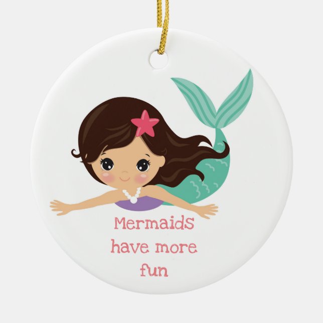 Mermaid holiday ornament (Front)