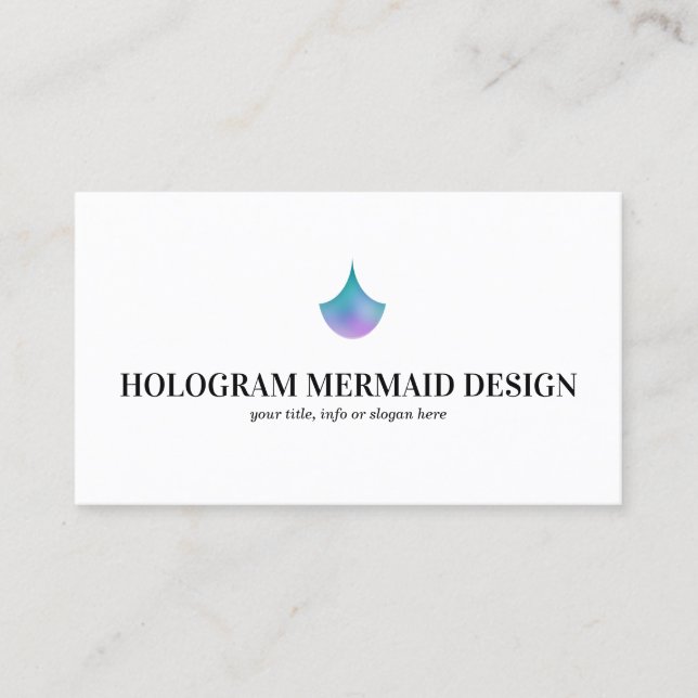 Mermaid Hologram Business Card (Front)