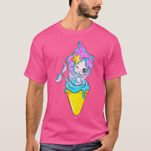 Mermaid Ice Cream Cone Cute Magical Mythical T-Shirt