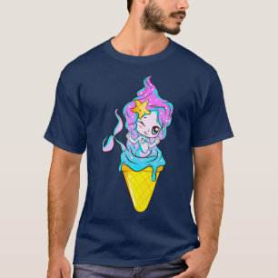 Mermaid Ice Cream Cone Cute Magical Mythical T-Shirt