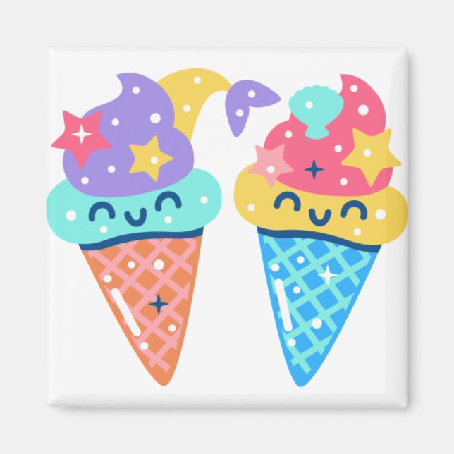 Mermaid icecream magnet (Front)