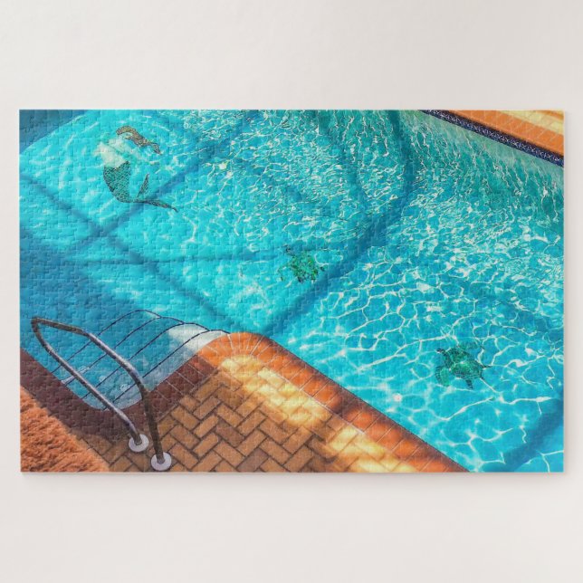Mermaid in a Swimming Pool Jigsaw Puzzle (Horizontal)