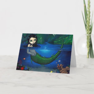 "Mermaid in Her Grotto" Greeting Card