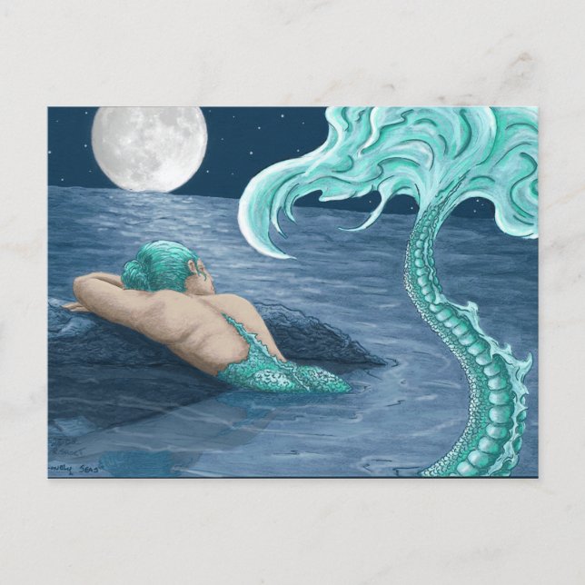 Mermaid in moonlite postcard (Front)