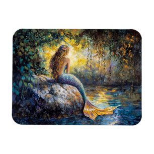 Mermaid in the Grotto Painting Magnet