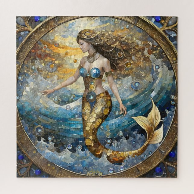 Mermaid in the Ocean Waves Jigsaw Puzzle (Vertical)