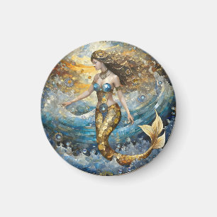 Mermaid in the Ocean Waves Magnet