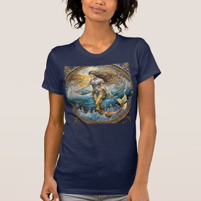 Mermaid in the Ocean Waves T-Shirt (Front)