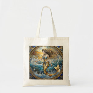 Mermaid in the Ocean Waves Tote Bag