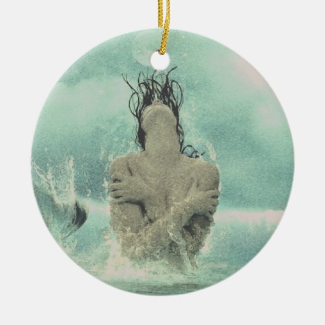 Mermaid In the Sea Ornament (Front)