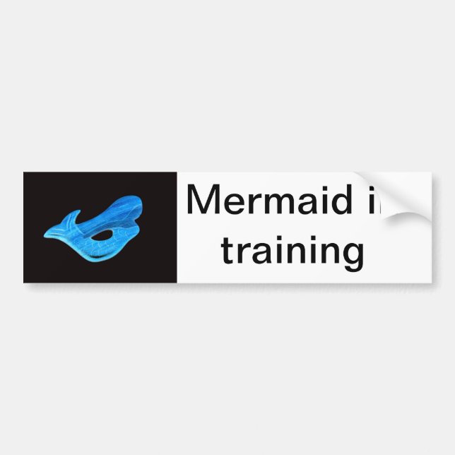 mermaid in training bumper sticker (Front)