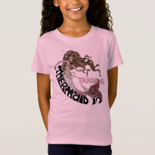 Mermaid in Training, children (brunette) T-Shirt