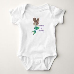 Mermaid in trianing baby bodysuit