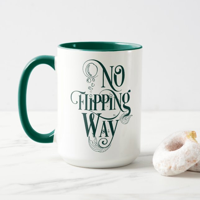 Mermaid Inspired Green Mug (With Donut)