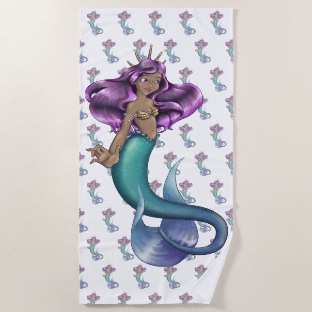 Mermaid Iole Beach Towel (Front)