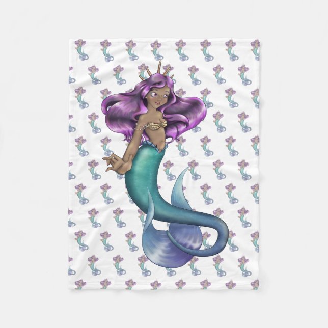 Mermaid Iole Fleece Blanket (Front)