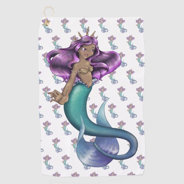 Mermaid Iole Golf Towel (Front)