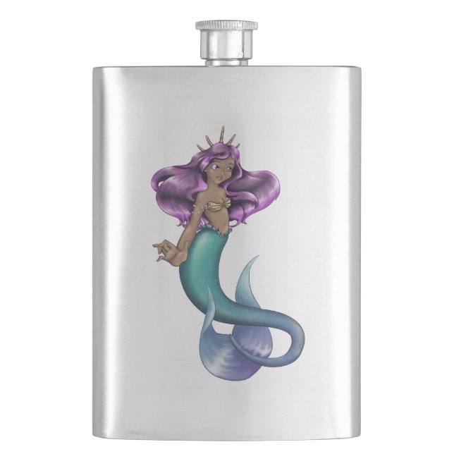 Mermaid Iole Hip Flask (Front)