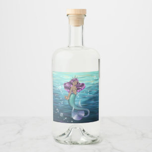 Mermaid Iole Liquor Bottle Label