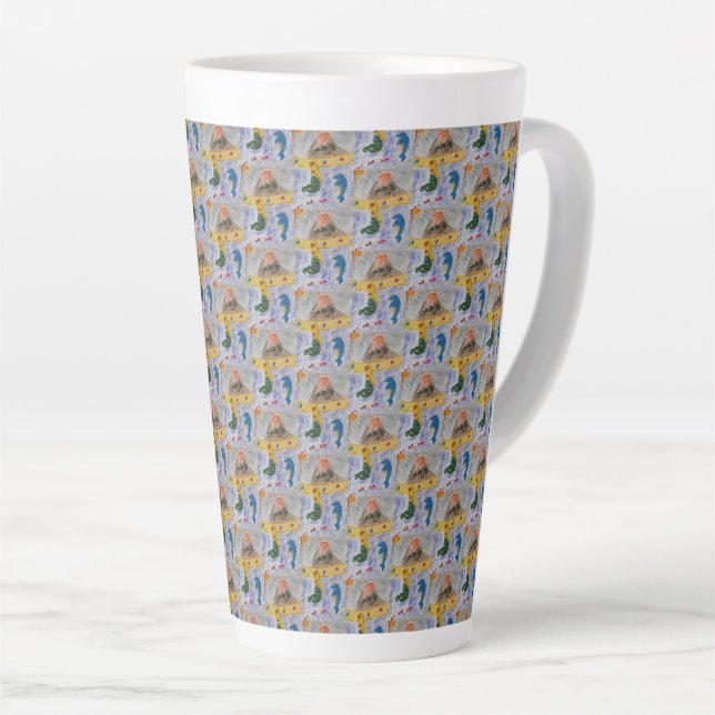 Mermaid Island Latte Mug (Right Angle)
