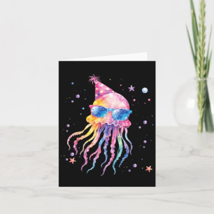 Mermaid Jellyfish Birthday Summer Matching Card