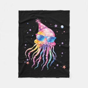 Mermaid Jellyfish Birthday Summer Matching Fleece Blanket