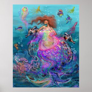 Mermaid Jellyfish Dress Poster