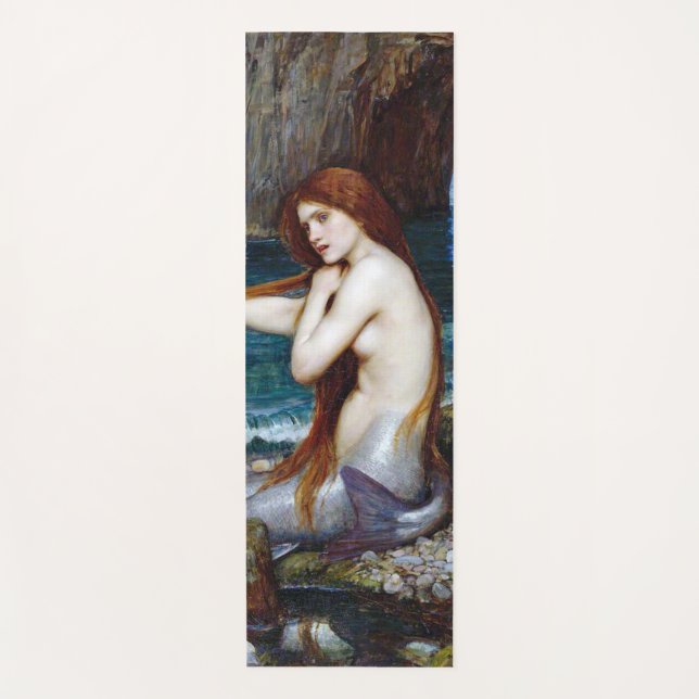 Mermaid, John William Waterhouse Yoga Mat (Front)