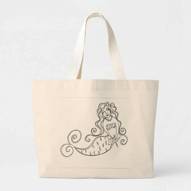Mermaid Jumbo Tote Bag (Front)