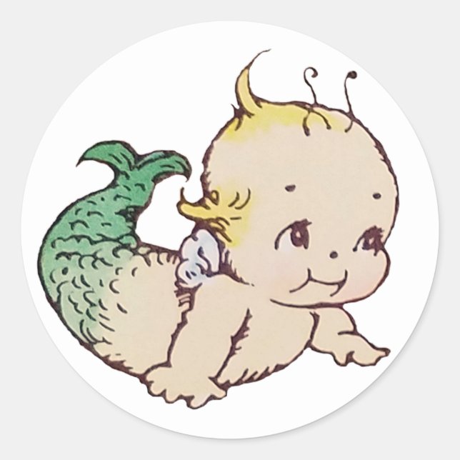 Mermaid Kewpie Stickers (Front)