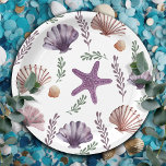 Mermaid Kids Birthday Sea Purple Pattern Paper Plate<br><div class="desc">elegant purple,  pink,  and blue sea ocean mermaid watercolor artwork.  Children's mermaid birthday theme. Easy to personalise. Also available as a digital download!</div>