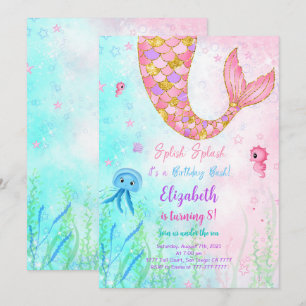 Mermaid Kids Invitation