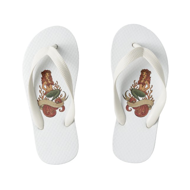mermaid kid's jandals (Footbed)