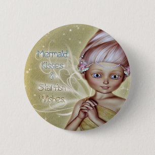 Mermaid Kisses 6 Cm Round Badge