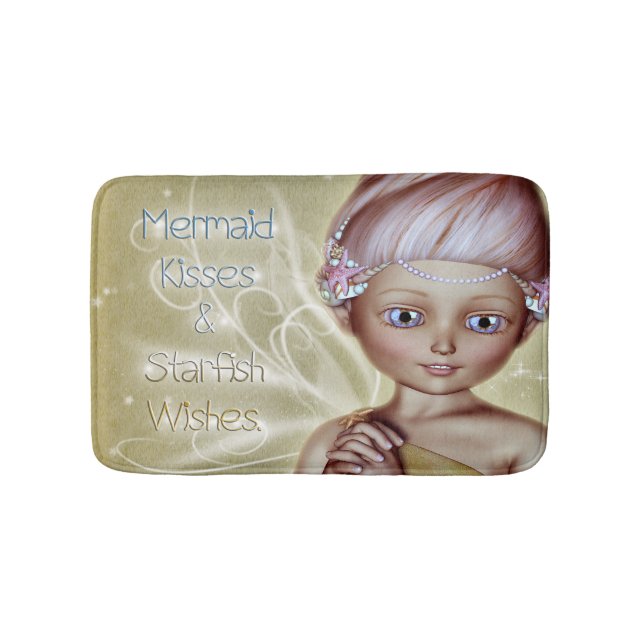 Mermaid Kisses Bath Mat (Front)