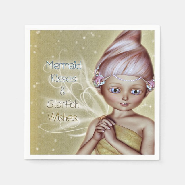 Mermaid Kisses Napkin (Front)