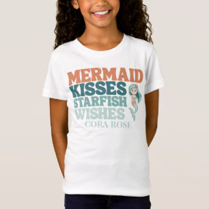 Mermaid Kisses Starfish Wishes Girls Birthday T-Shirt